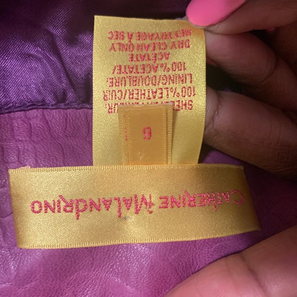 Leather Biker 3/4 Sleeve Jacket - Picture 9 of 10